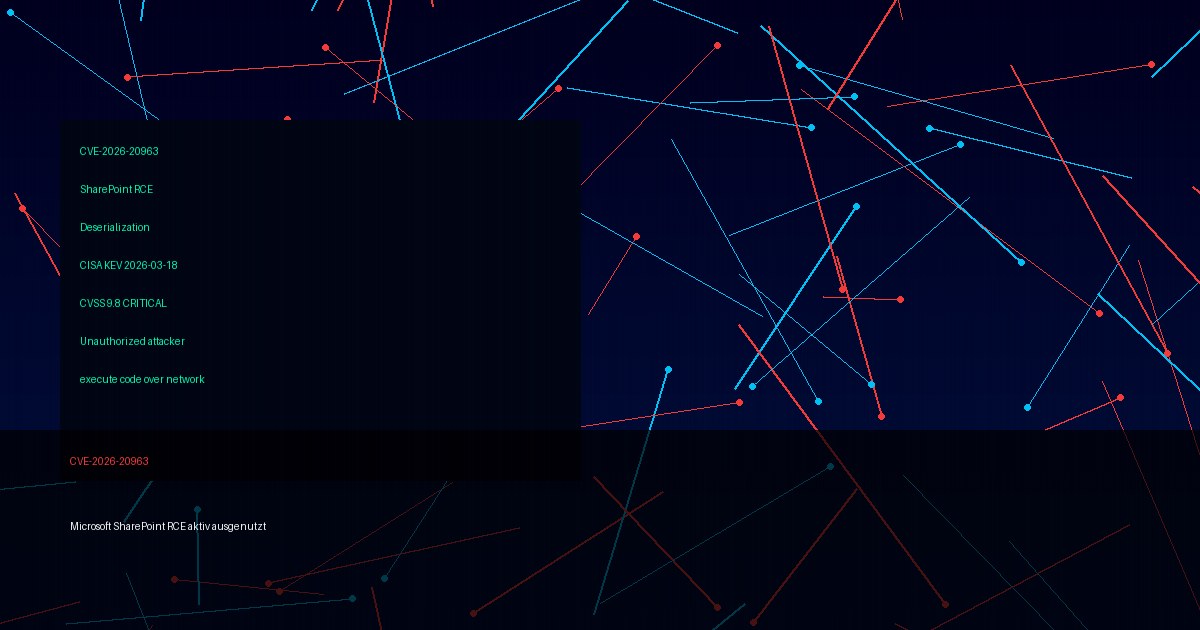Du betrachtest gerade CVE-2026-20963: Microsoft SharePoint RCE aktiv ausgenutzt – CISA KEV und BSI-Warnung